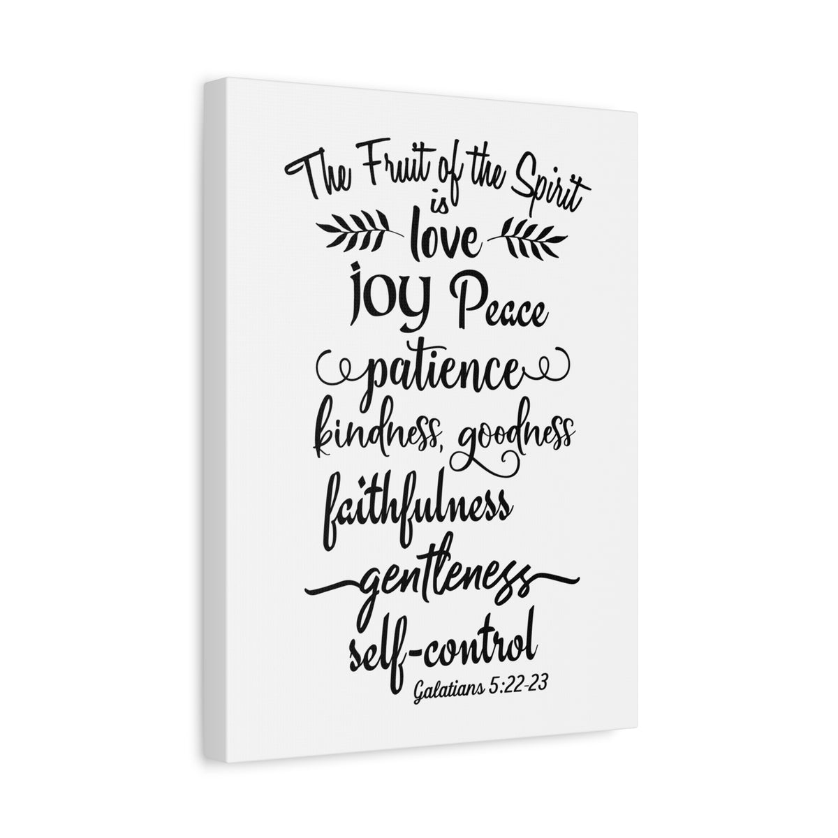Scripture Canvas Fruit Of The Spirit Galatians 5:22-23 Christian Wall Art Bible Verse Print Ready to Hang