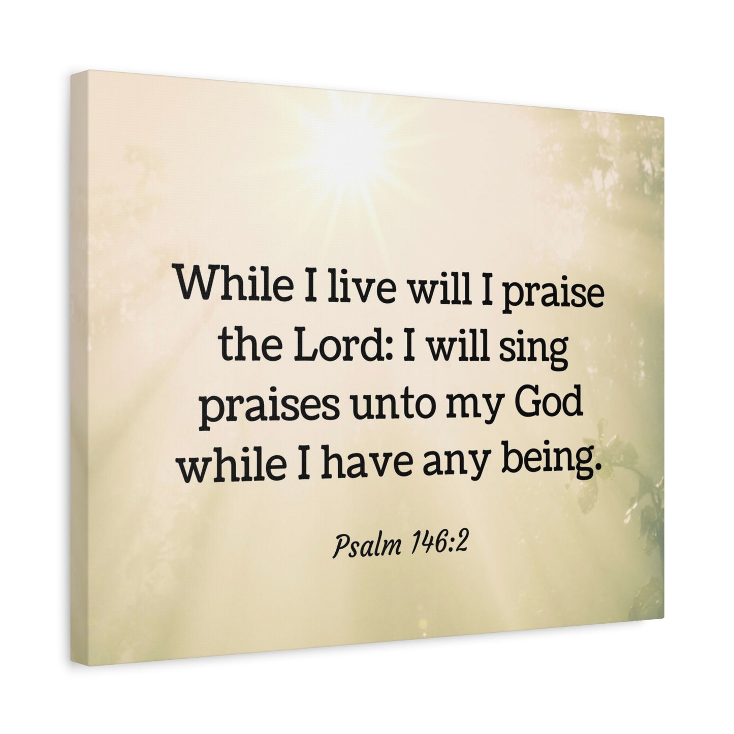 Scripture Walls I Live Will I Praise Psalm 146:2 Bible Verse Canvas Christian Wall Art Ready to Hang