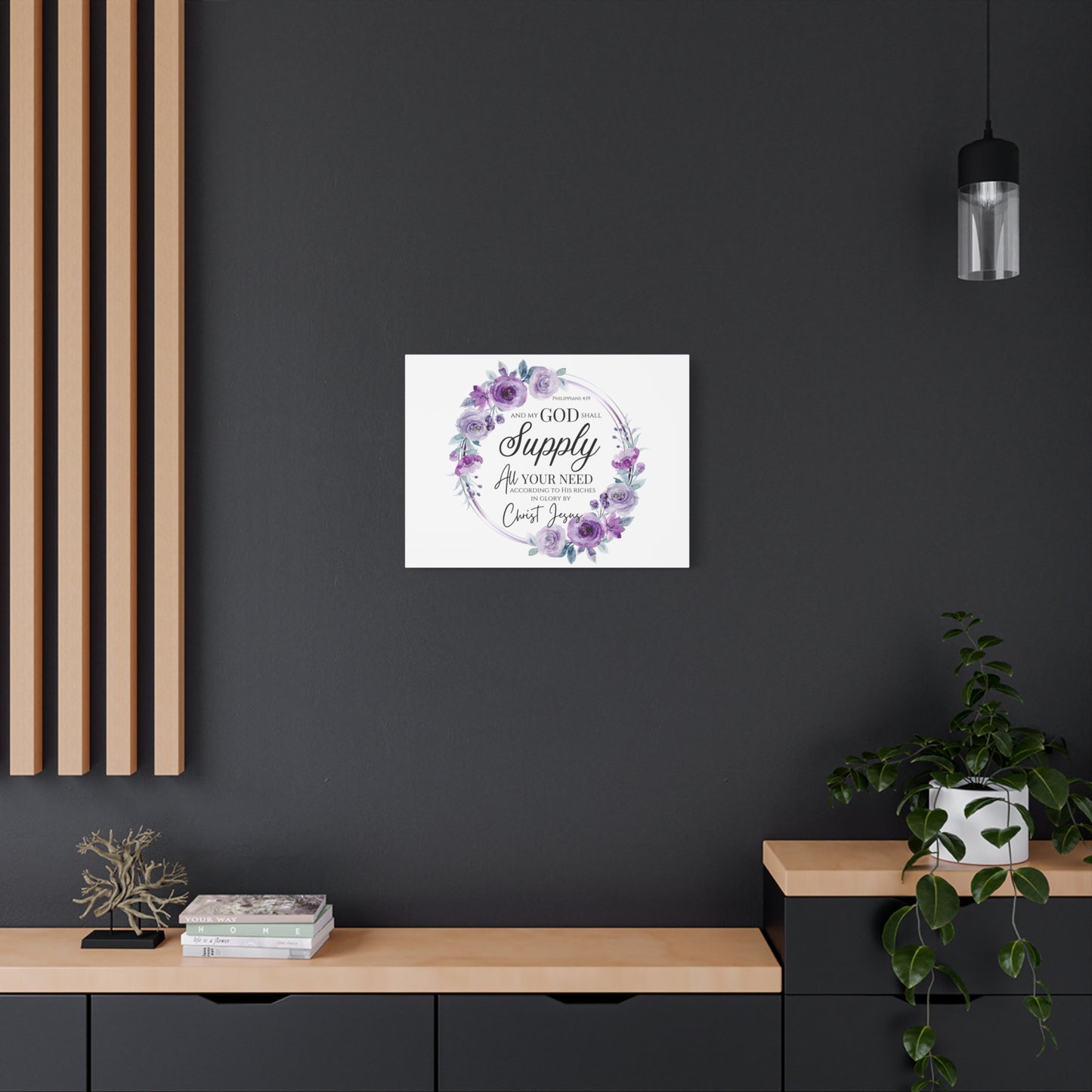 Copy of Scripture Walls Philippians 4:19 God Shall Supply Bible Verse Canvas Christian Wall Art Ready to Hang Unframed