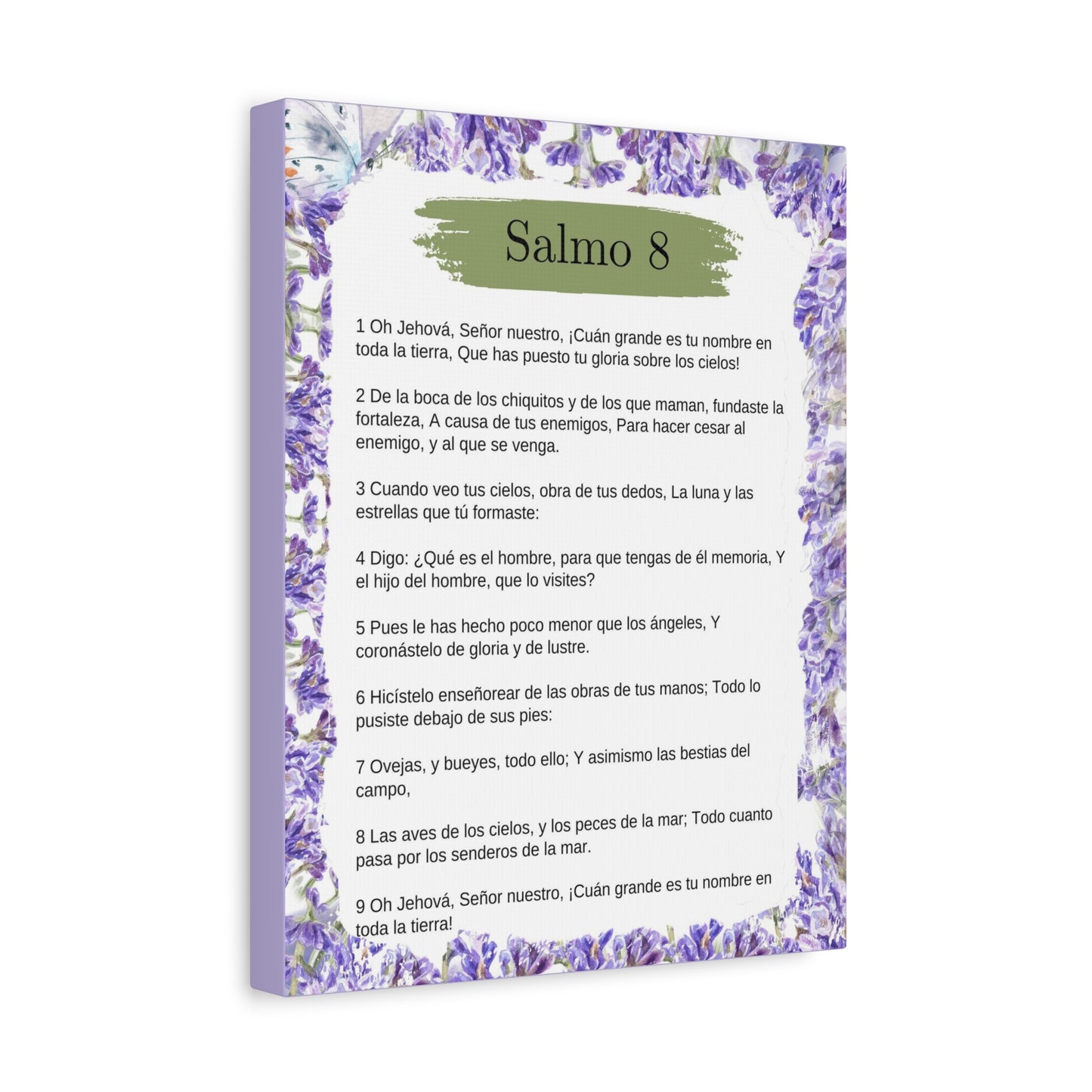 Salmo 8 Impresión De Arte Cristiano en la Pared Lista Para Colgar