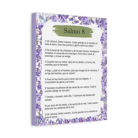 Salmo 8 Impresión De Arte Cristiano en la Pared Lista Para Colgar