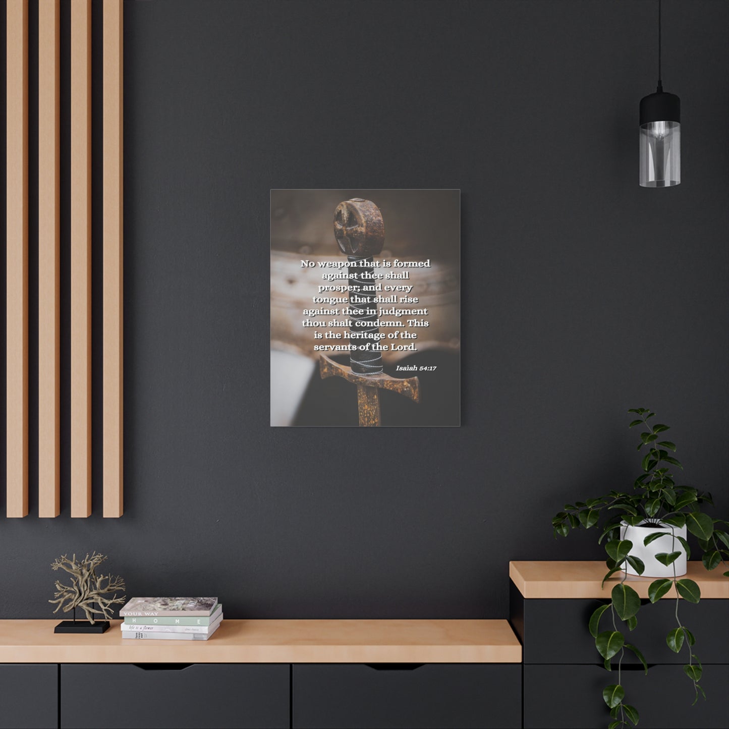 Scripture Walls No Weapon Isaiah 54:17 Bible Verse Canvas Christian Wall Art Ready to Hang