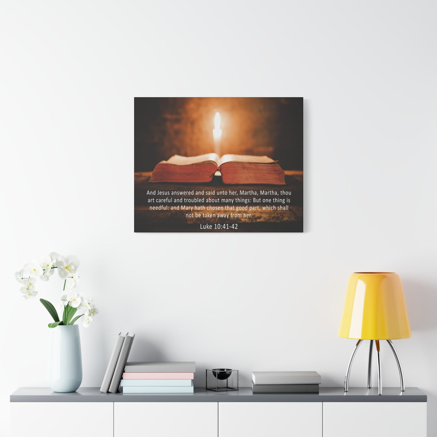 Scripture Walls  Luke 10:41-42 Christian Wall Art Print Ready to Hang Unframed