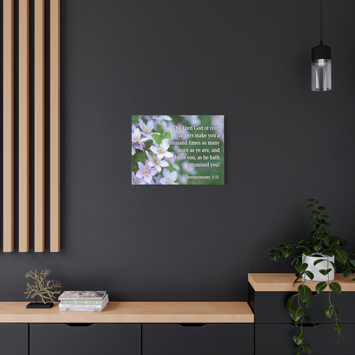 Scripture Canvas The Lord God Deuteronomy 1:11 Christian Wall Art Bible Verse Print Ready to Hang