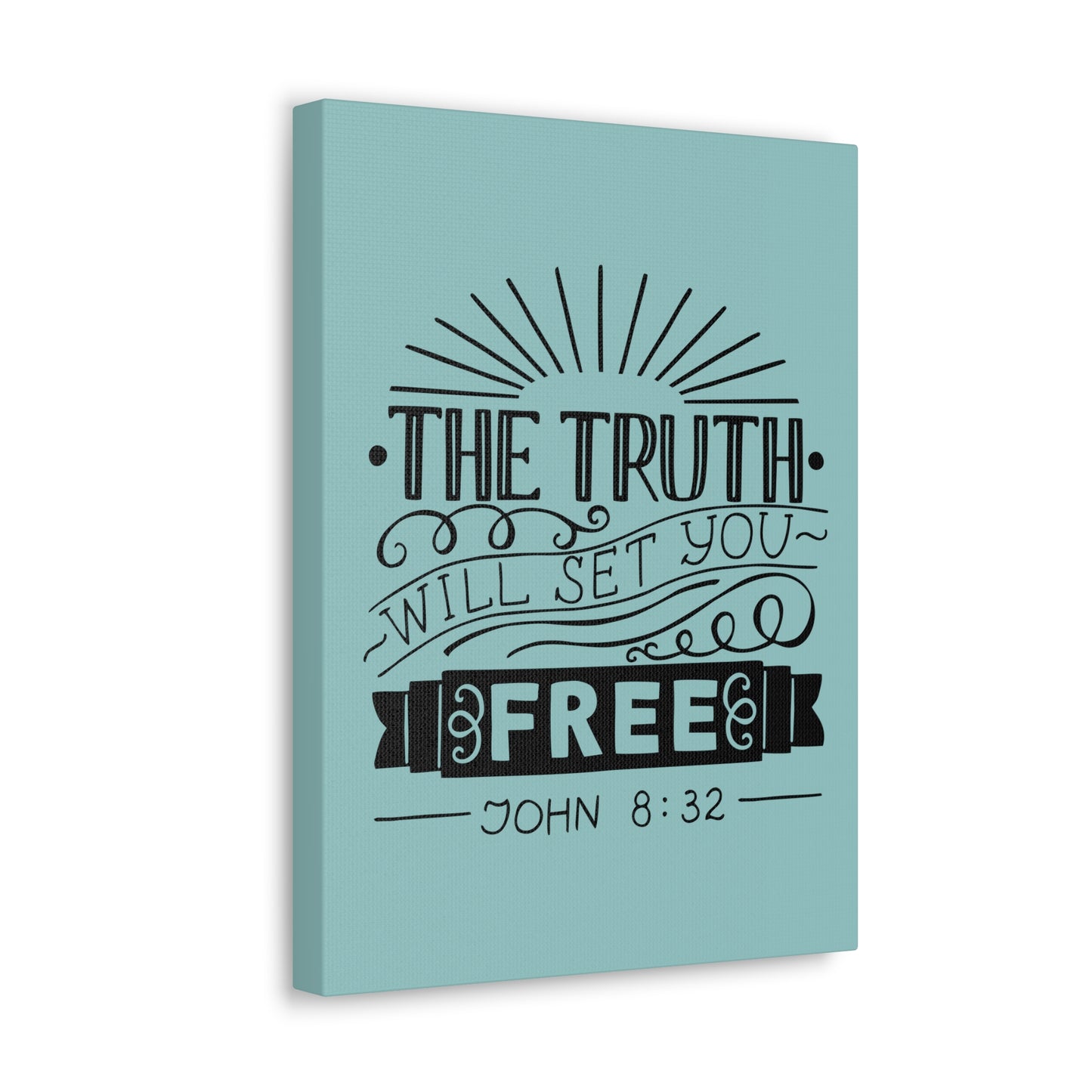 The Truth Will Set You Free John 8:32 Christian Wall Art Bible Verse Print Ready To Hang