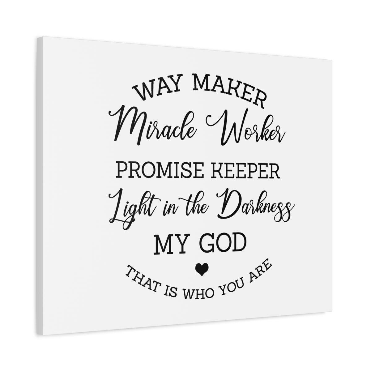 Scripture Canvas Way Maker Isaiah 43:16 Christian Wall Art Print Ready to Hang
