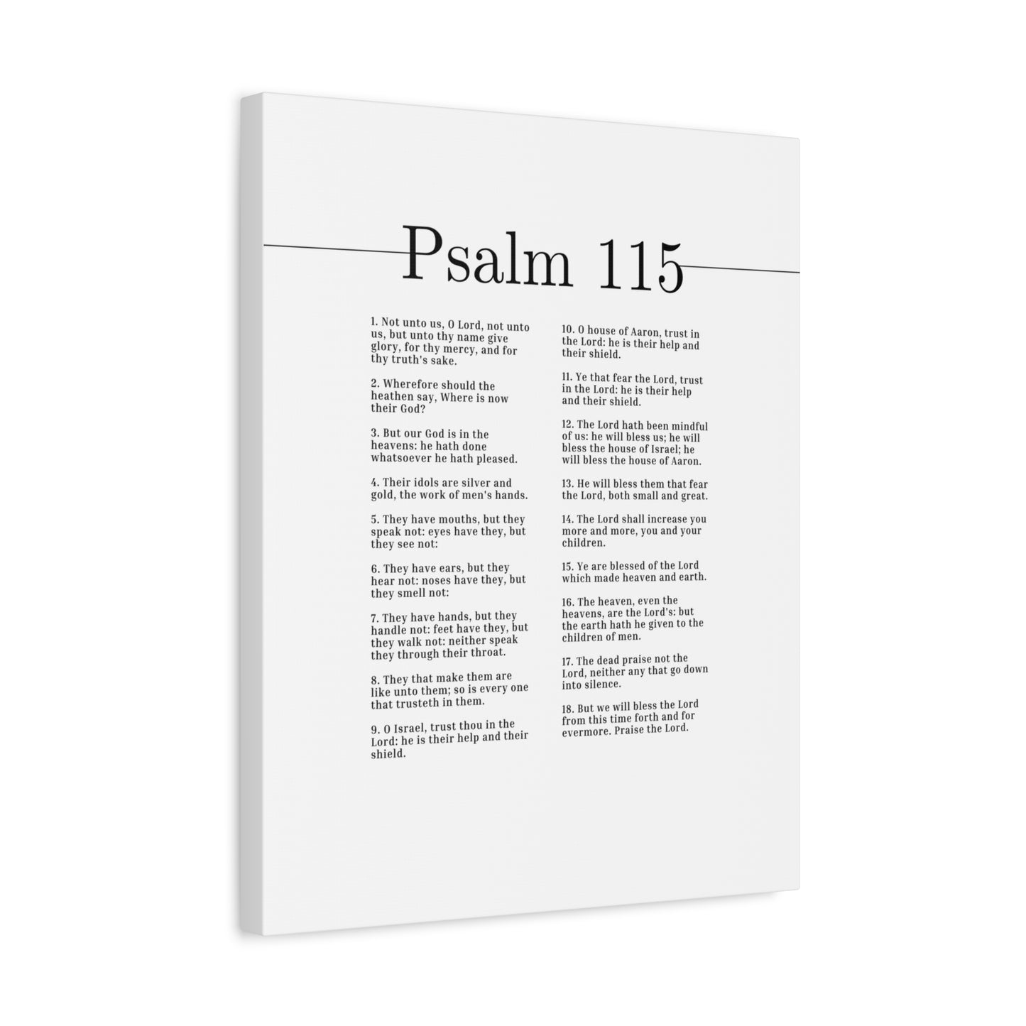 Scripture Canvas Trust In The Lord Psalm 115 Christian Wall Art Bible Verse Print Ready to Hang
