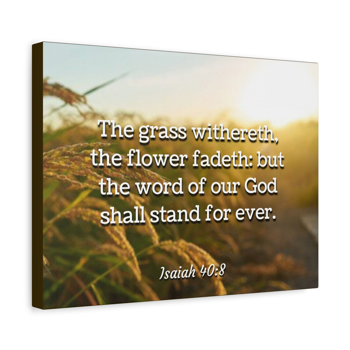 Scripture Canvas Stand For Ever Isaiah 40:8 Christian Wall Art Bible Verse Print Ready to Hang