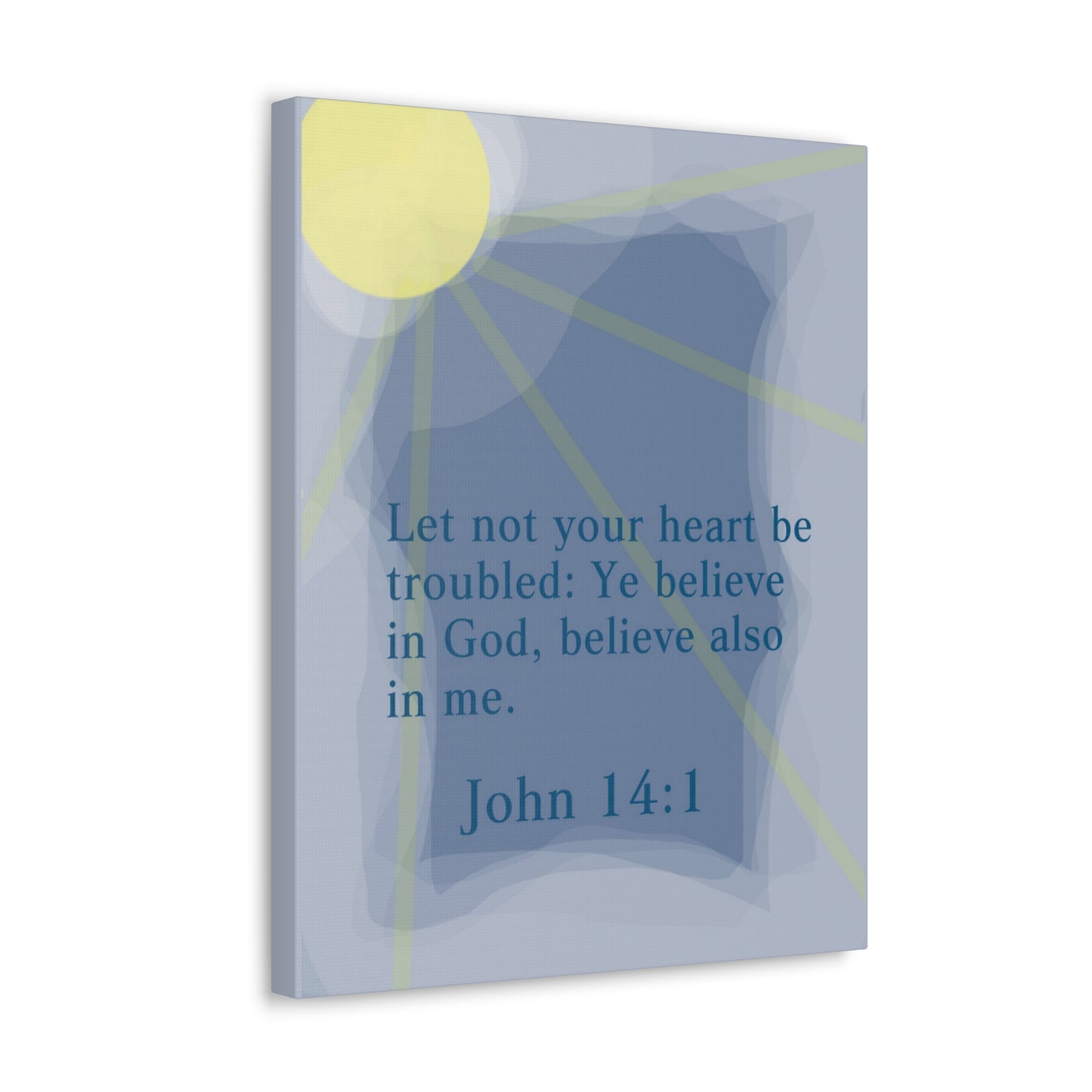 Ye Believe In God John 14:1 Bible Verse Canvas Christian Wall Art Ready to Hang