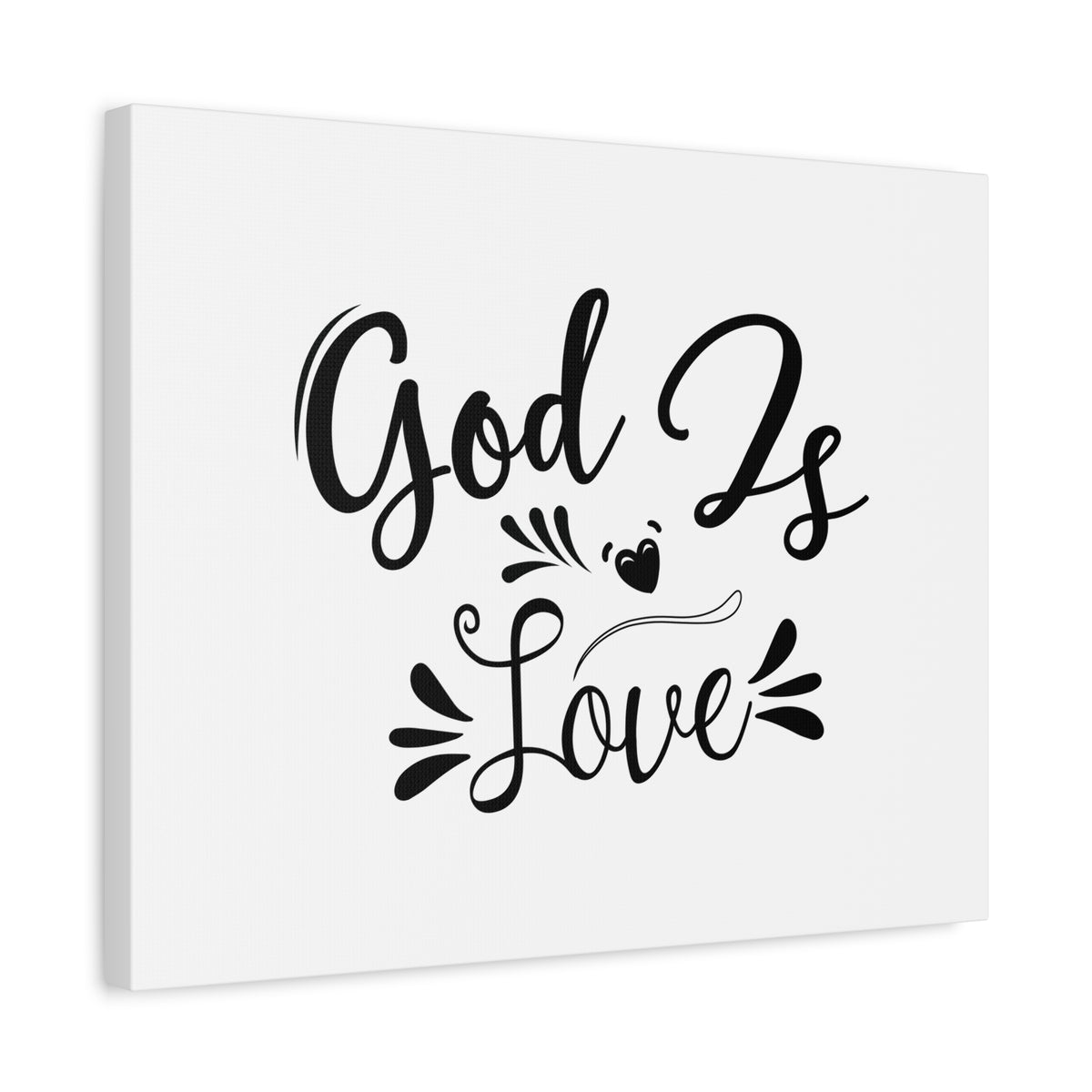 Scripture Canvas God Is Love 1 John 4:8 Beating Heart Christian Wall Art Bible Verse Print Ready to Hang