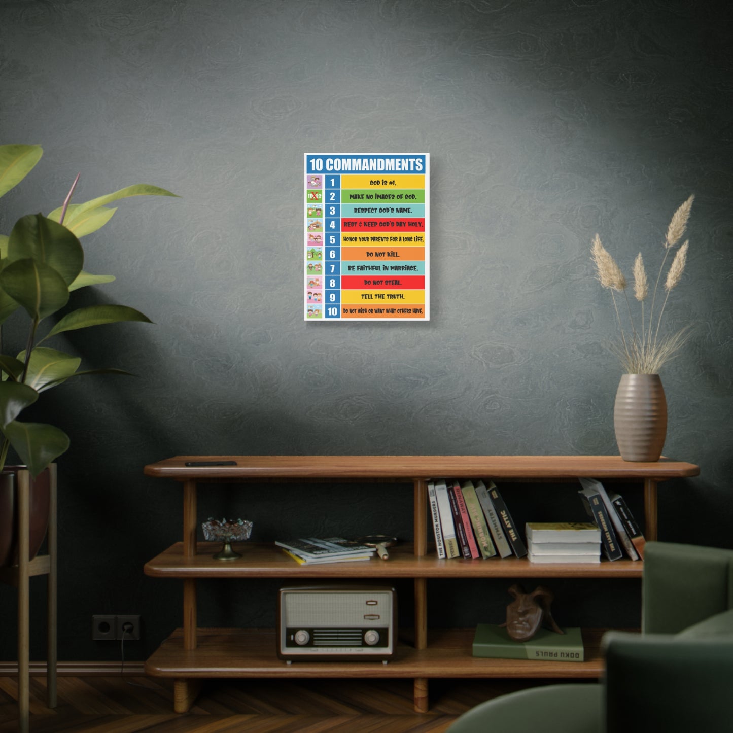 10 Commandments Christian Home Decor Scripture Art