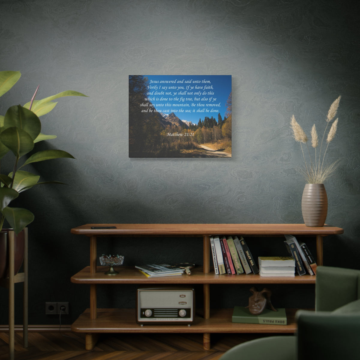 Scripture Canvas It Shall Be Done Matthew 21:21 Christian Wall Art Bible Verse Print Ready to Hang