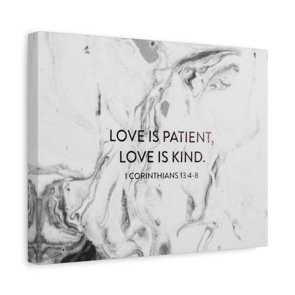 Scripture Canvas Love Is Patient 1 Corinthians 13:4-8 Christian Wall Art Bible Verse Print Ready to Hang