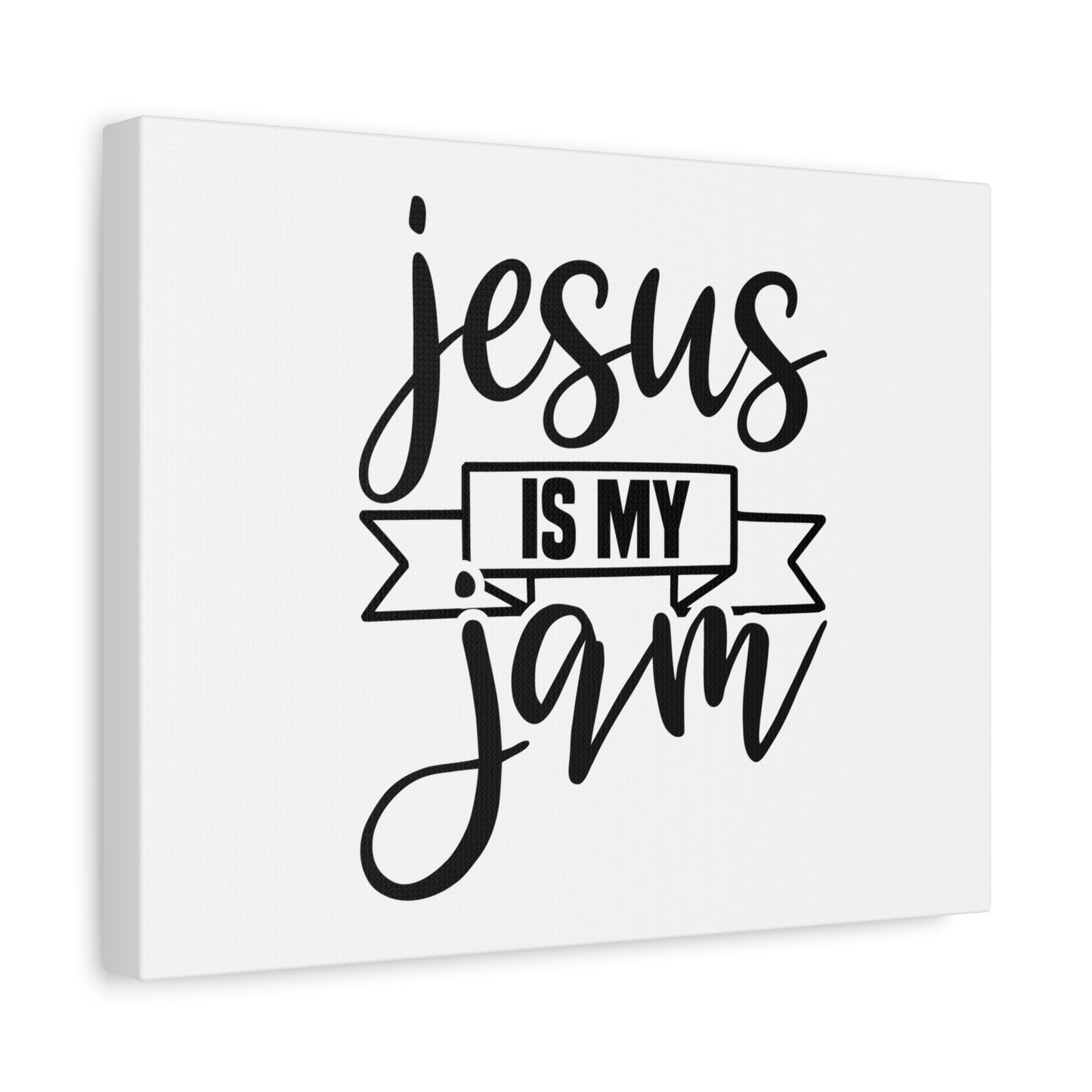 Scripture Canvas Jesus Is My Jam Psalm 27:12 Christian Wall Art Bible Verse Print Ready to Hang