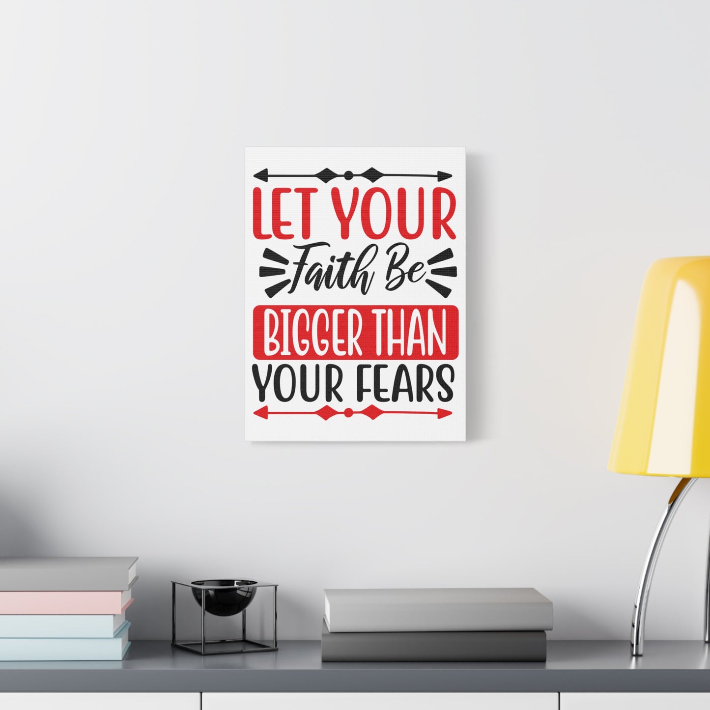 Scripture Canvas Let Your Fate Psalm 34:4 Christian Wall Art Print Ready to Hang