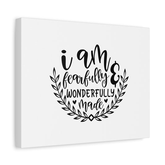 Scripture Canvas I Am Fearfully Wonderfully Made Psalm 139:14 Christian Wall Art Bible Verse Print Ready to Hang