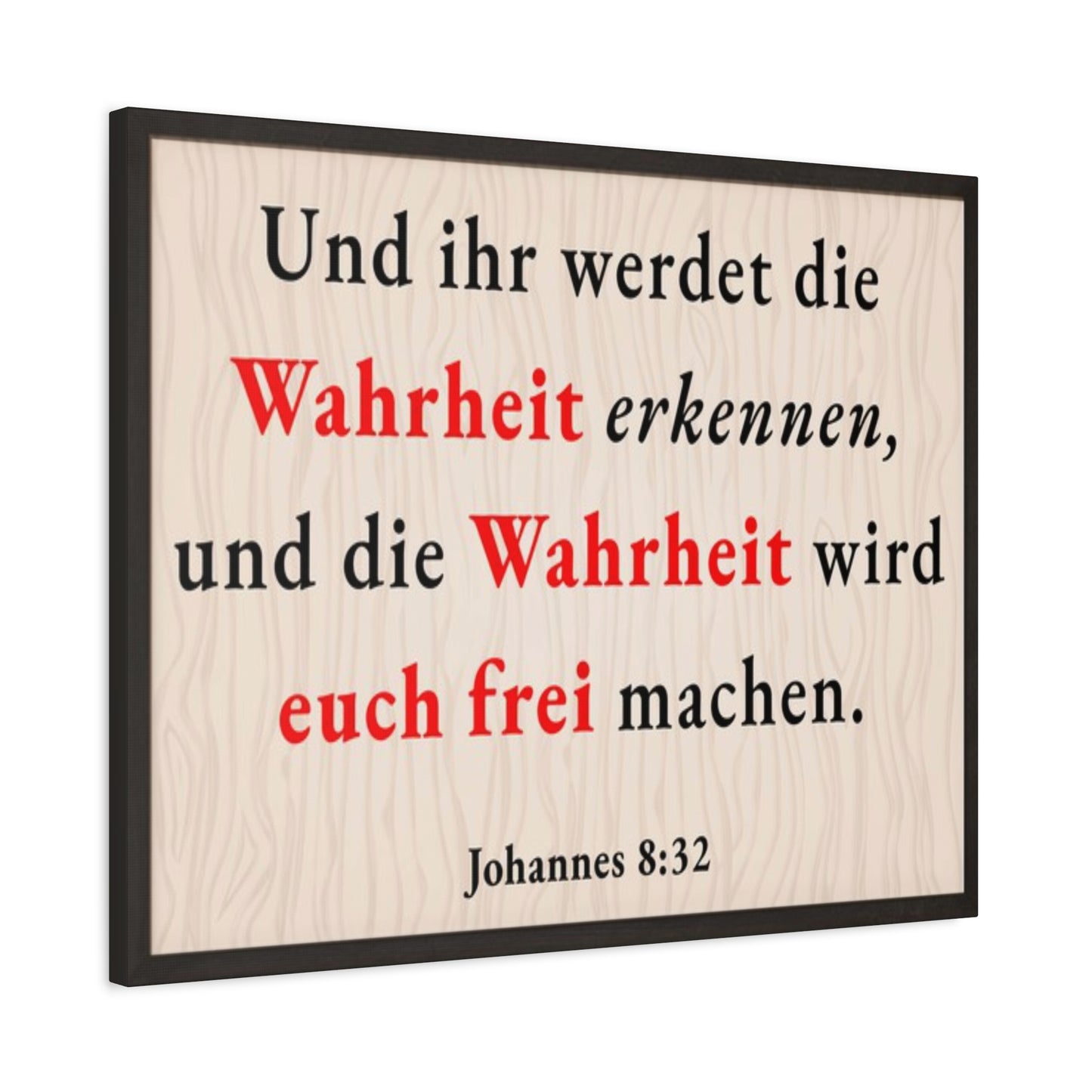 Scripture Walls Johannes 8:32 John 8:32 Truth Will Set You Free Bible Verse Canvas Christian Wall Art Ready to Hang Unframed