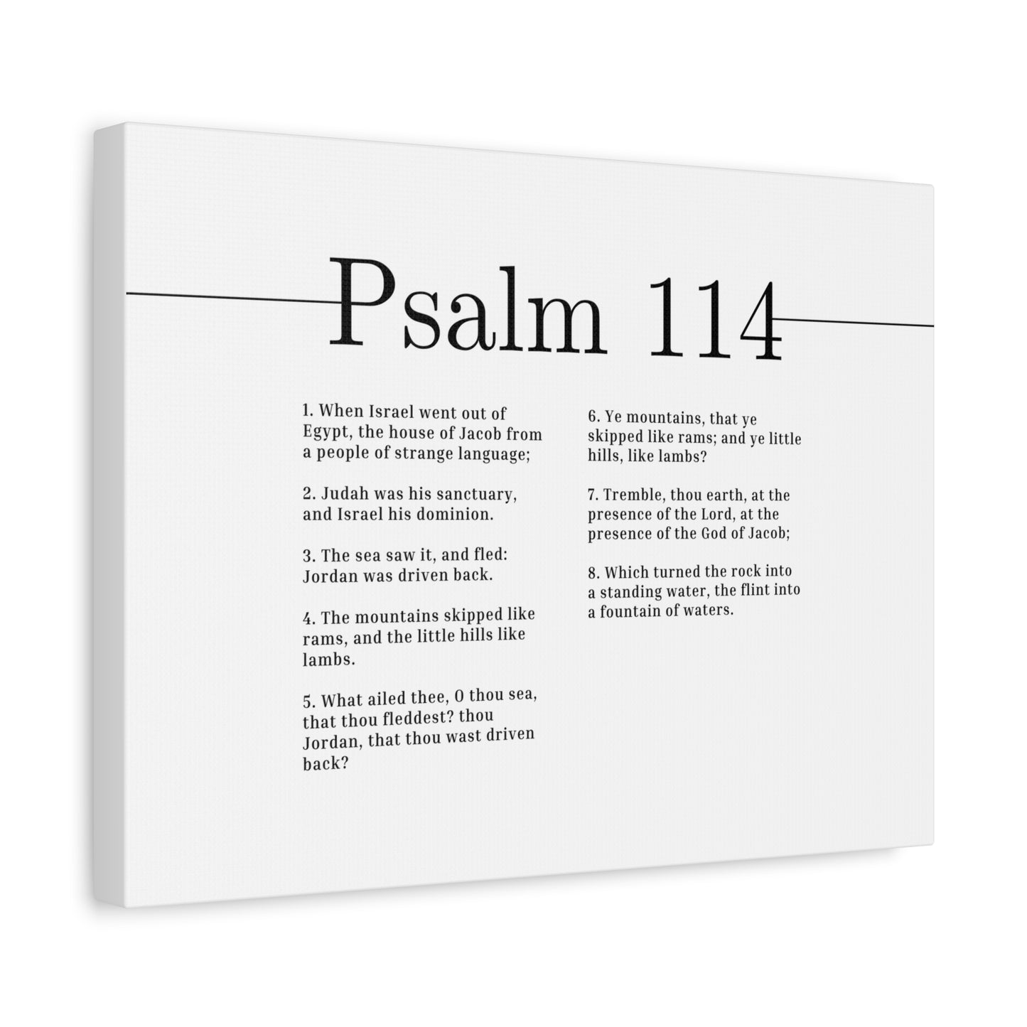 Scripture Canvas Presence Of The Lord Psalm 114 Christian Wall Art Bible Verse Print Ready to Hang