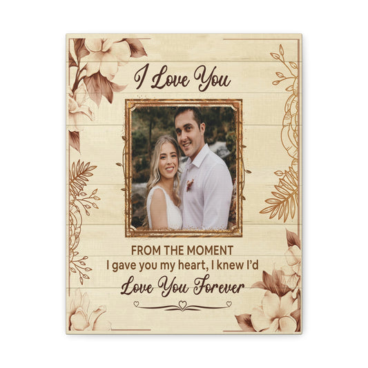 Personalized To My Wife I Love You Forever Custom Photo Canvas Wall Art – Personalized Romantic Gift