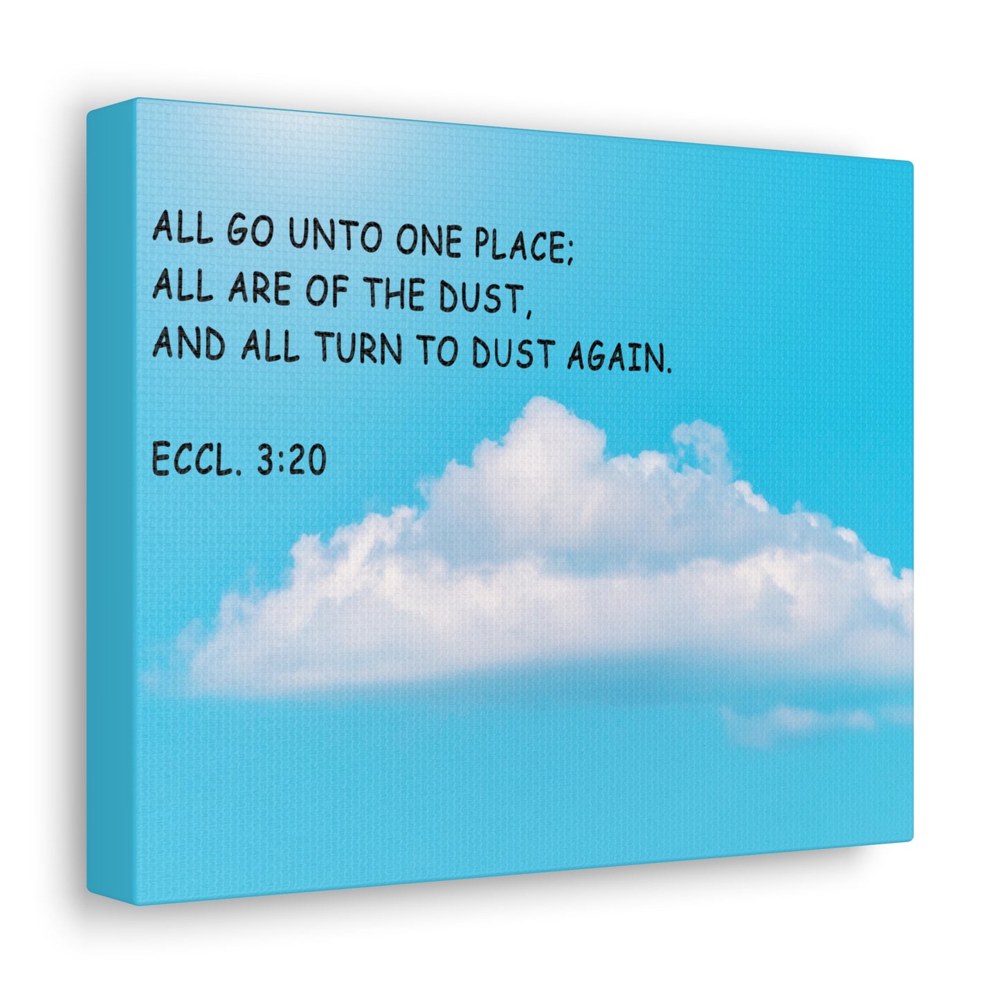 Unto One Place Ecclesiastes 3:20 Bible Verse Canvas Christian Wall Art Bible Verse Print Ready To Hang