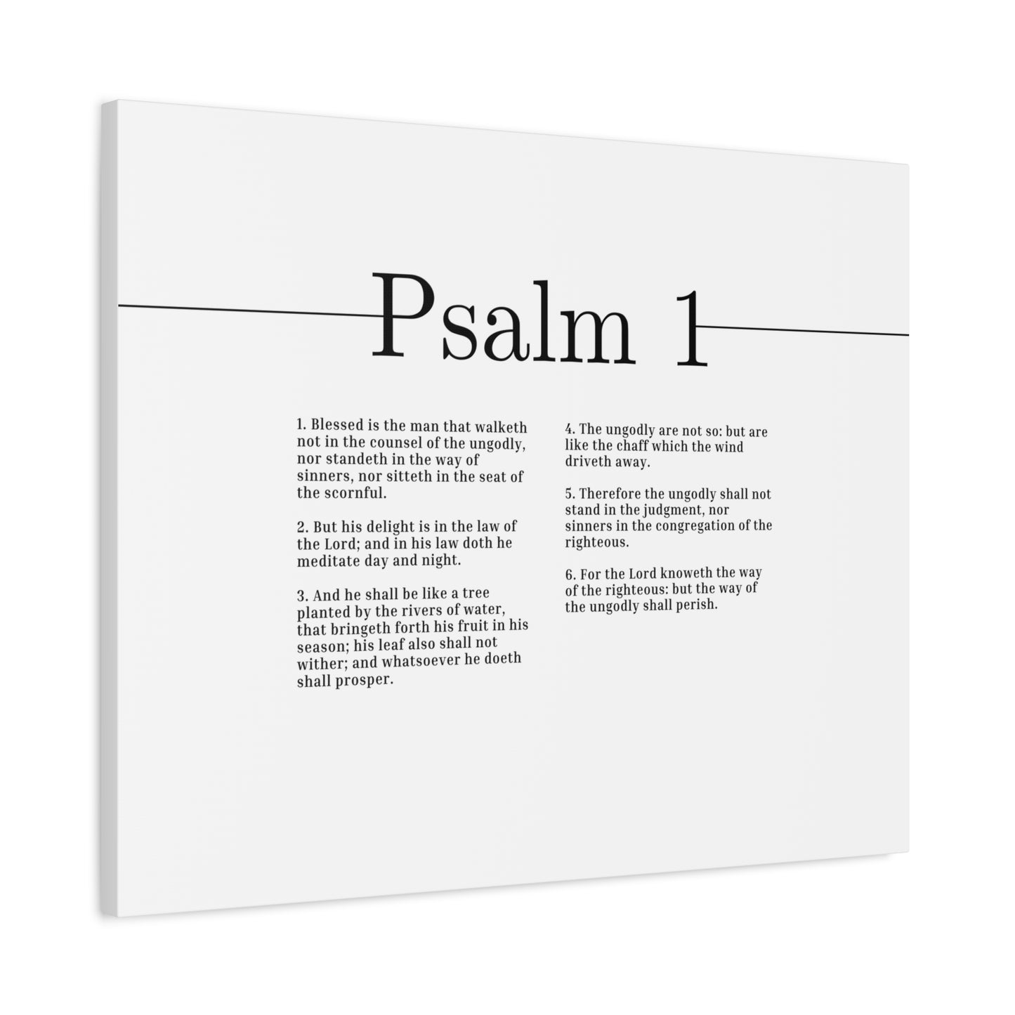 Scripture Canvas The Way Of The Righteous Psalm 1 Christian Wall Art Bible Verse Print Ready to Hang