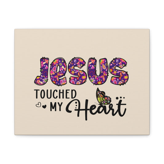Touched My Heart Floral Isaiah 6:7 Bible Verse Canvas Christian Wall Art Ready to Hang