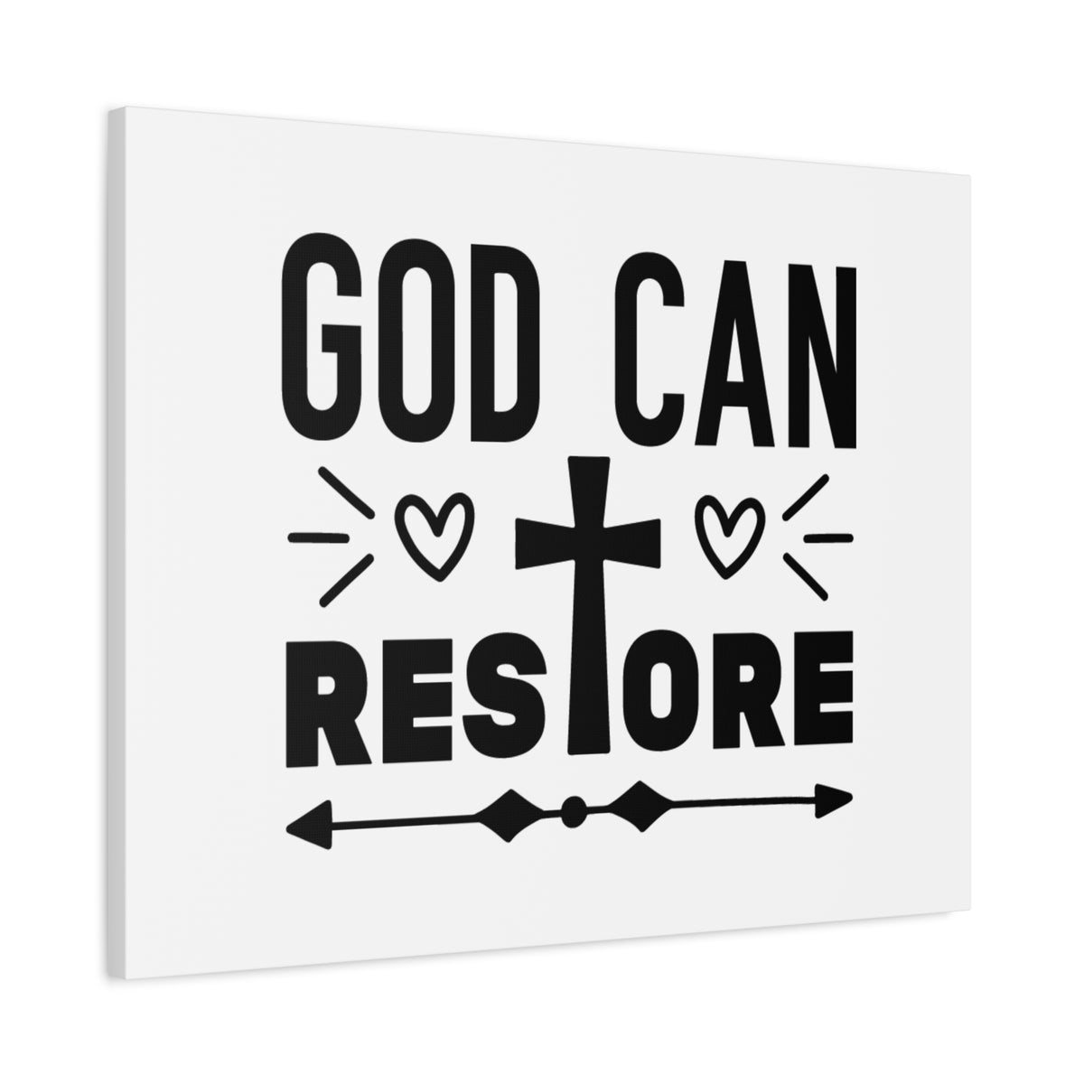 Scripture Canvas God Can Restore 2 Corinthians 5:17 Christian Wall Art Bible Verse Print Ready to Hang