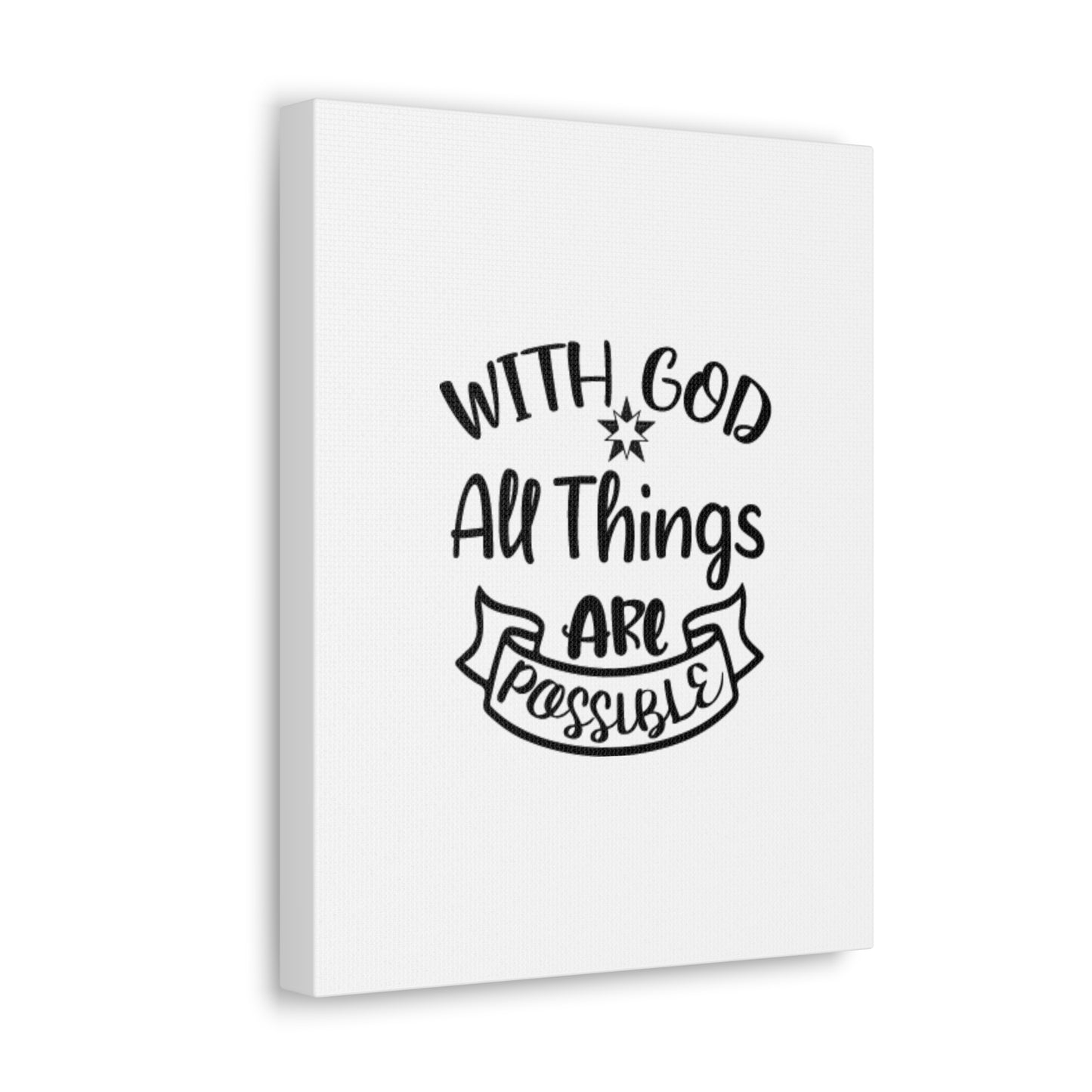 With God All Things Are Possible Mark 9:23 Christian Wall Art Ready to Hang