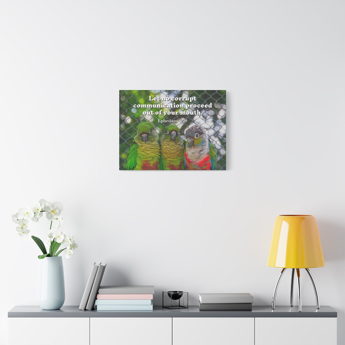 Scripture Canvas Minister Grace Ephesians 4:29 Christian Wall Art Bible Verse Print Ready to Hang