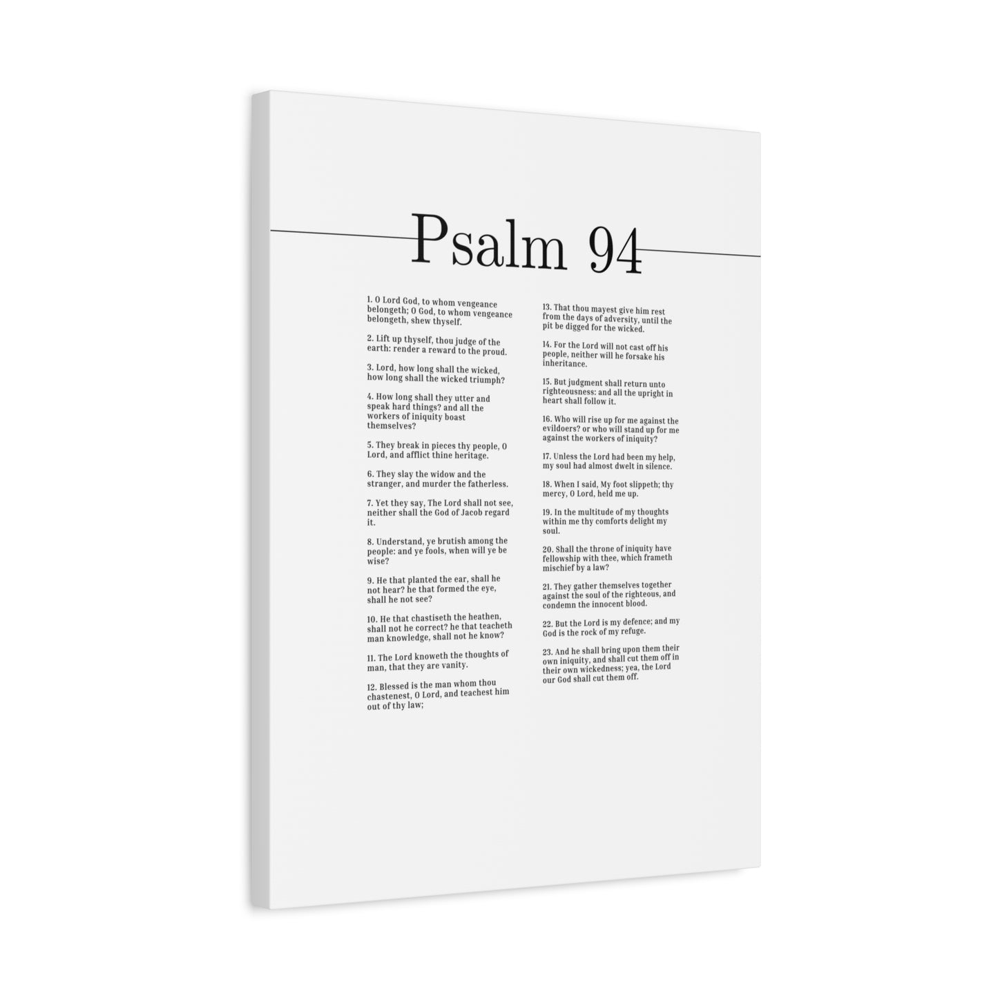 Scripture Canvas The Lord Our God Psalm 94 Christian Wall Art Bible Verse Print Ready to Hang