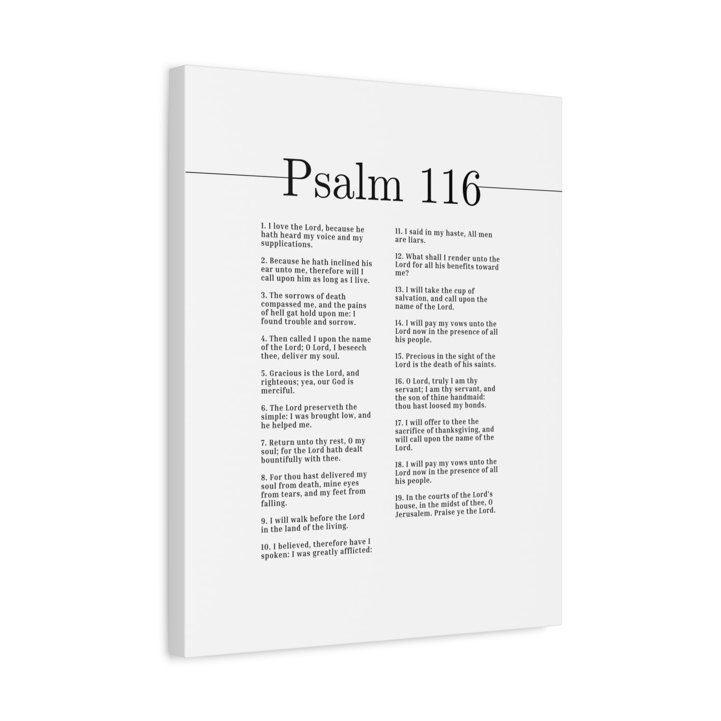 Scripture Canvas Walk Before The Lord Psalm 116 Christian Wall Art Bible Verse Print Ready to Hang