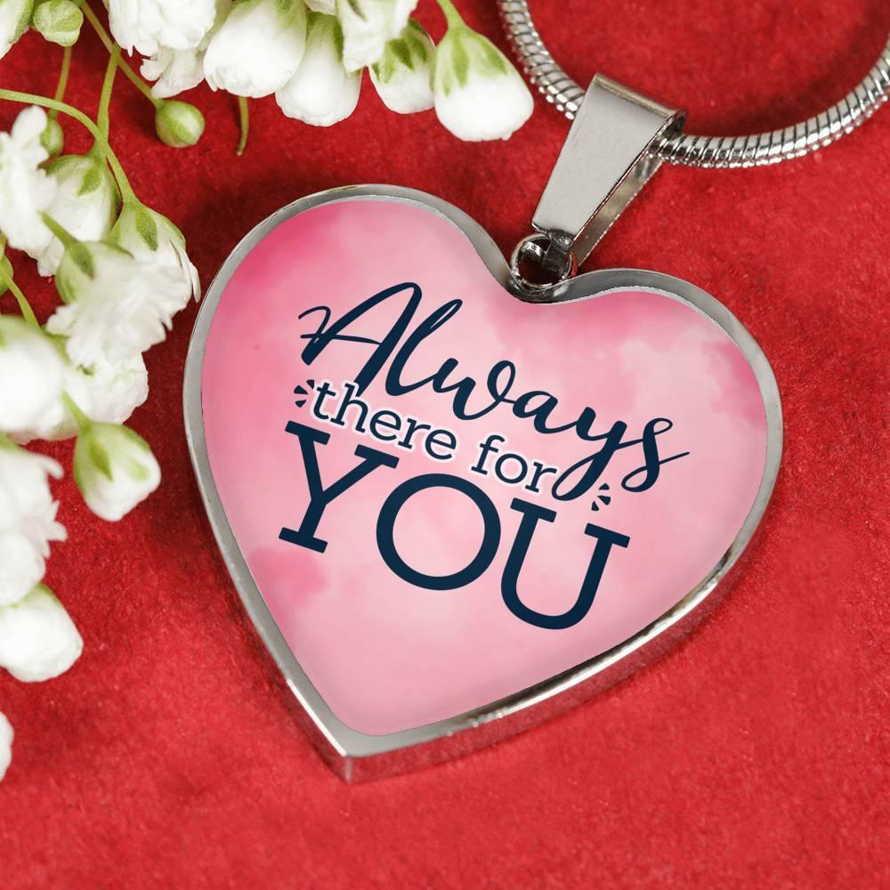 Always There For You Faith Gear Heart Pendant Necklace