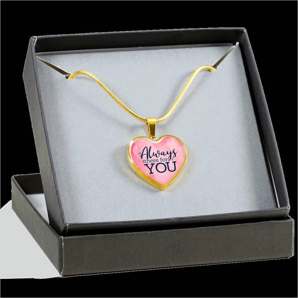 Always There For You Faith Gear Heart Pendant Necklace
