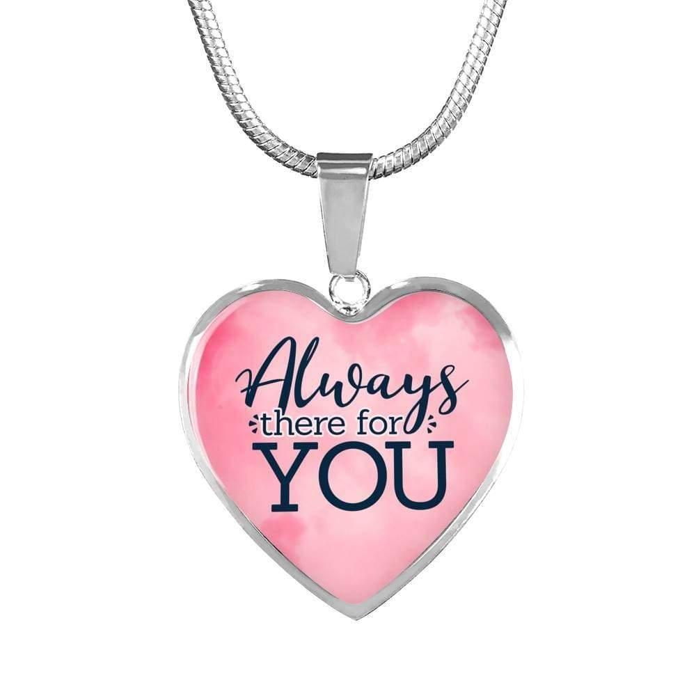 Always There For You Faith Gear Heart Pendant Necklace
