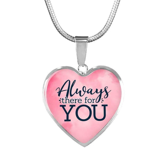 Always There For You Faith Gear Heart Pendant Necklace