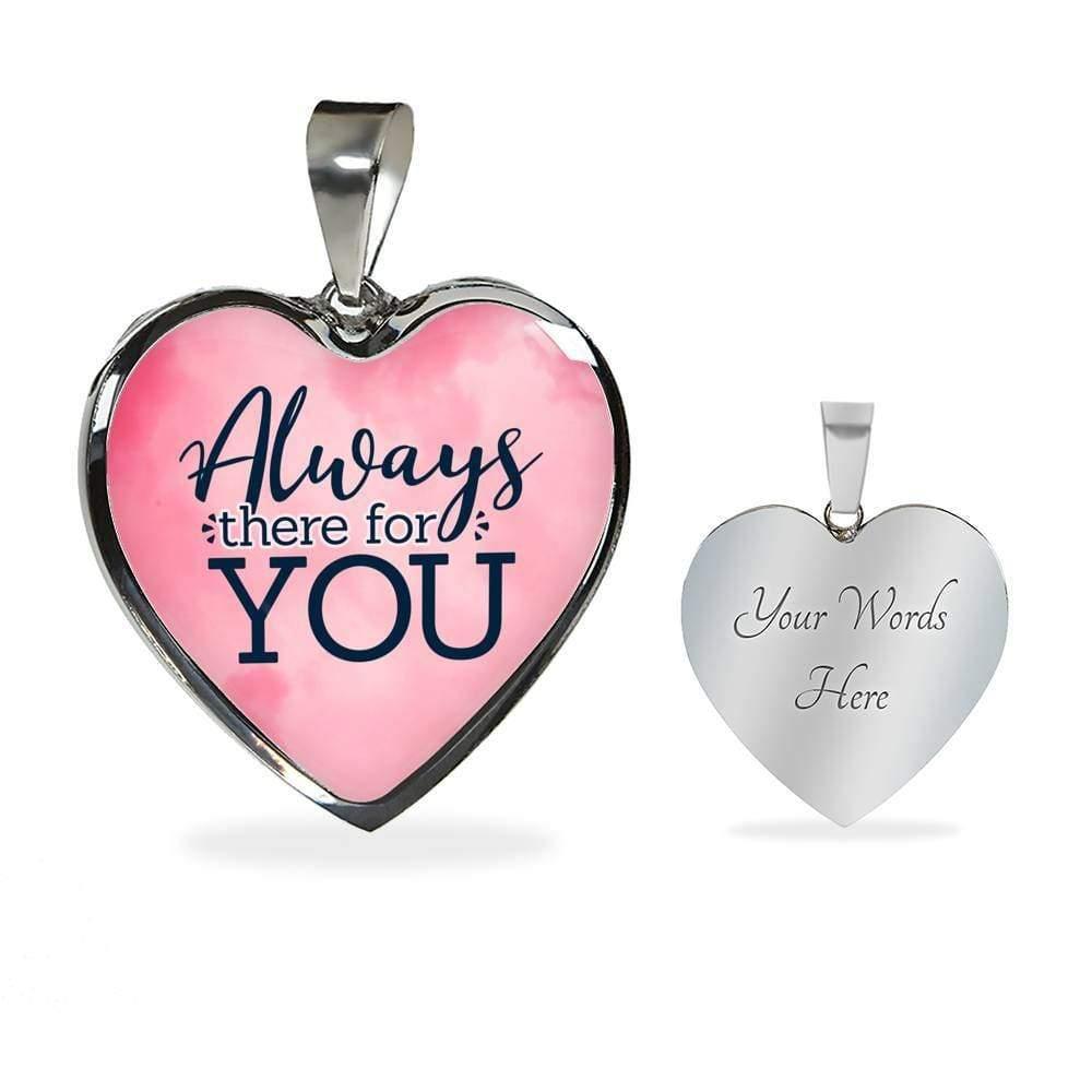 Always There For You Faith Gear Heart Pendant Necklace