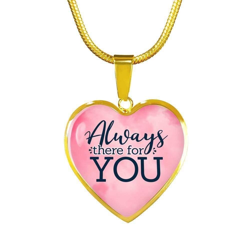 Always There For You Faith Gear Heart Pendant Necklace