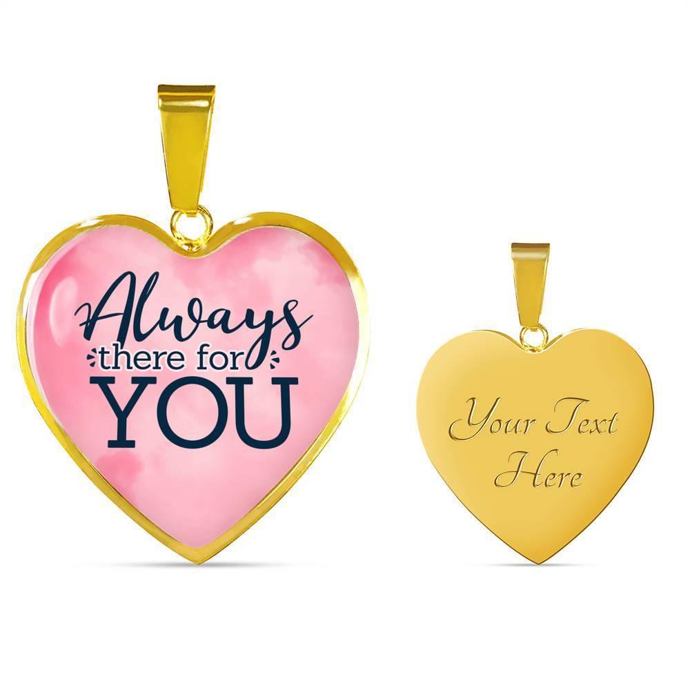Always There For You Faith Gear Heart Pendant Necklace