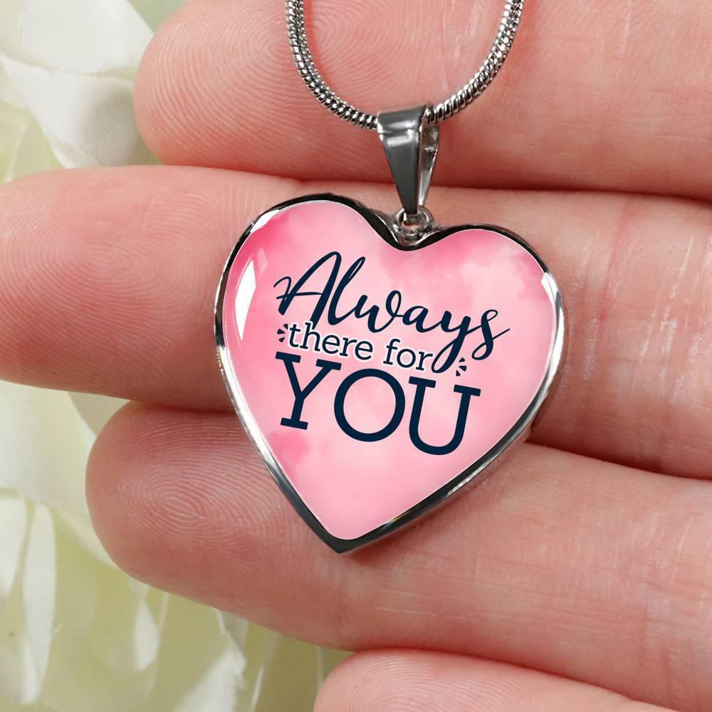 Always There For You Faith Gear Heart Pendant Necklace