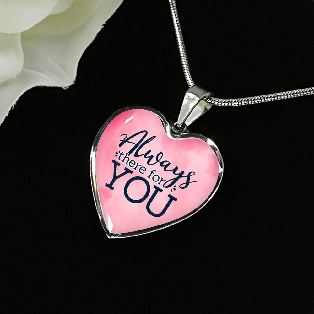Always There For You Faith Gear Heart Pendant Necklace