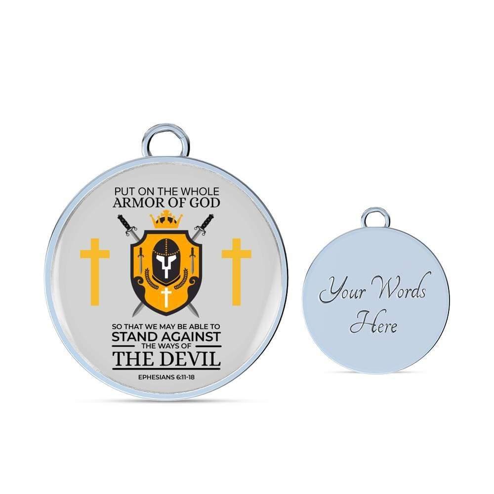 Armor Of God Ephesians 6:1118 Stainless Steel or 18k Gold Bangle Bracelet - Express Your Love Gifts