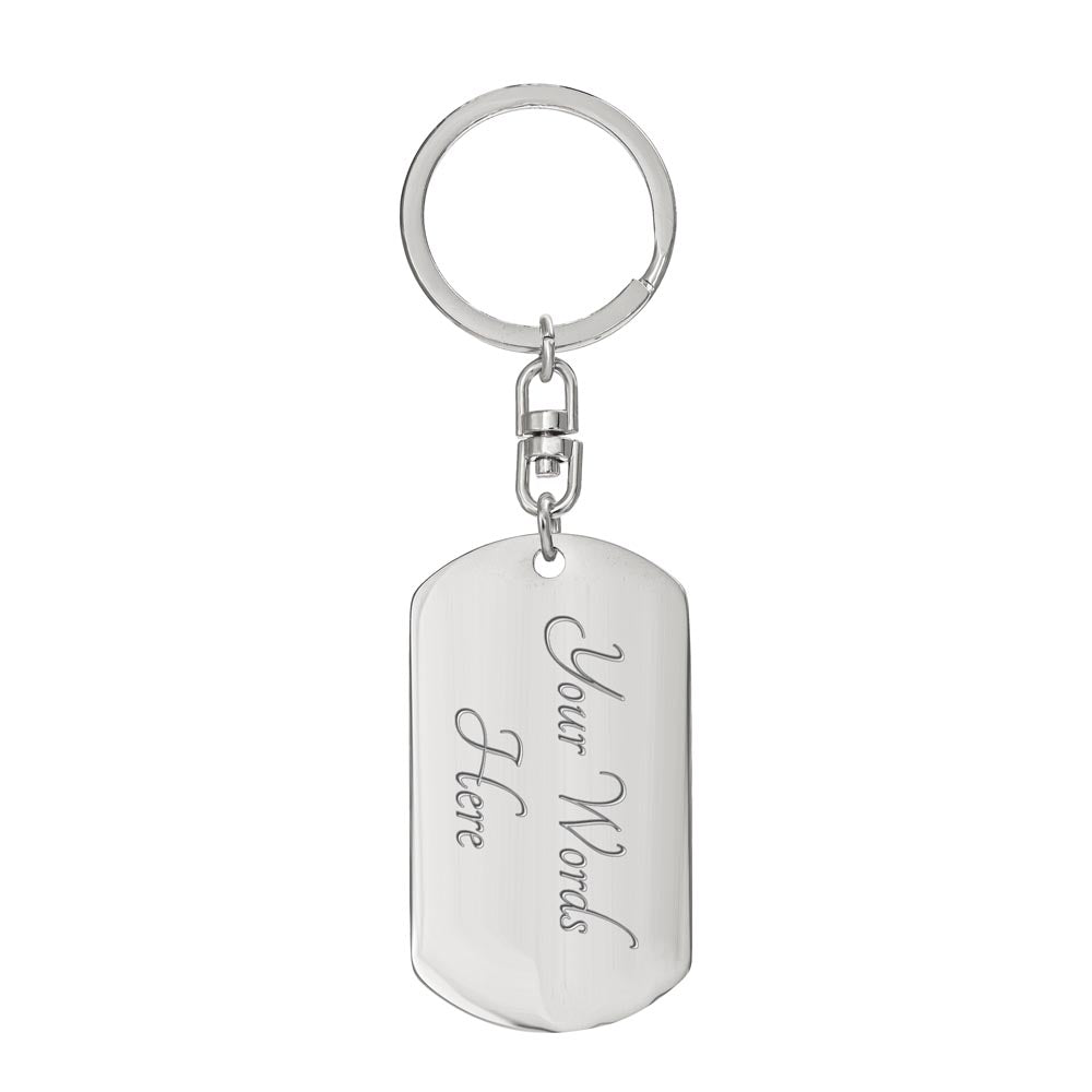 Psalm 23 Spanish Salmo 23 Bible Keychain Stainless Steel or 18k Gold Dog Tag-Express Your Love Gifts