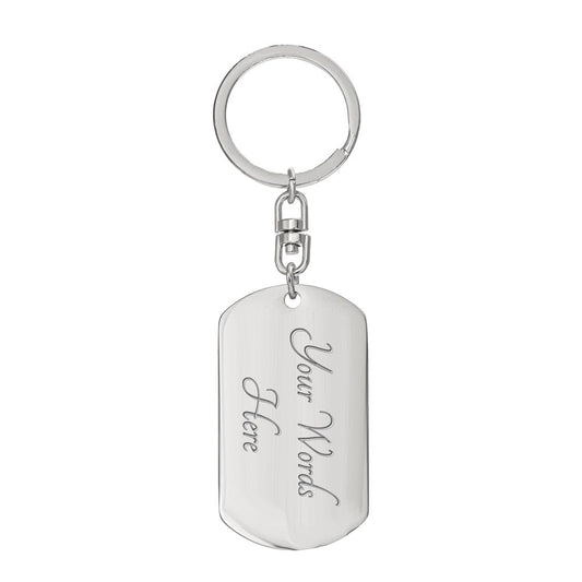 Psalm 23 English Bible Keychain Stainless Steel or 18k Gold Dog Tag-Express Your Love Gifts