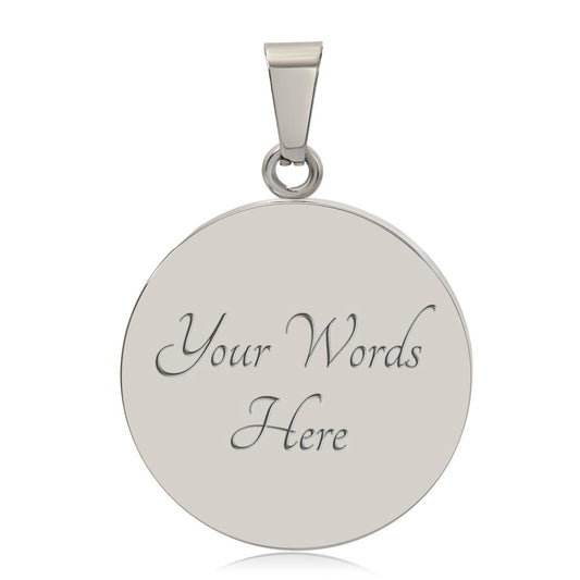 Draw Close to God Bible Verse Circle Necklace Stainless Steel or 18k Gold 18-22"