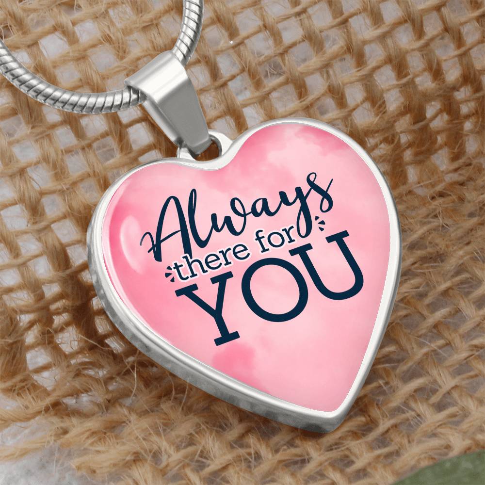 Always There For You Faith Gear Heart Pendant Necklace