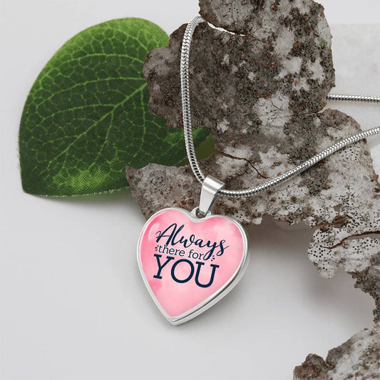 Always There For You Faith Gear Heart Pendant Necklace