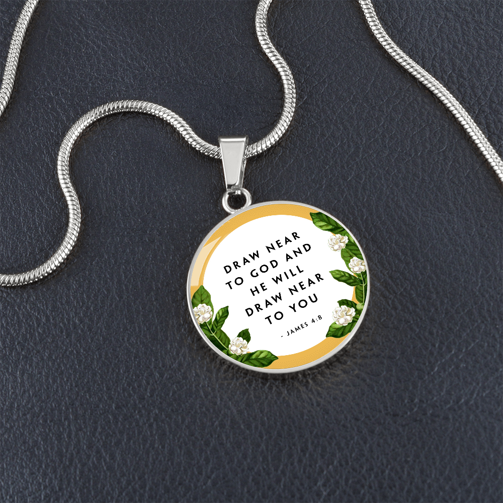 Faith Gift Circle Necklace Stainless Steel or 18k Gold 18-22"