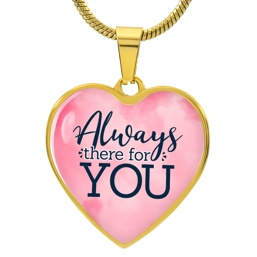 Always There For You Faith Gear Heart Pendant Necklace