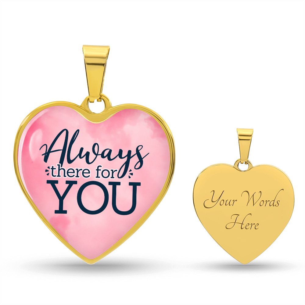 Always There For You Faith Gear Heart Pendant Necklace