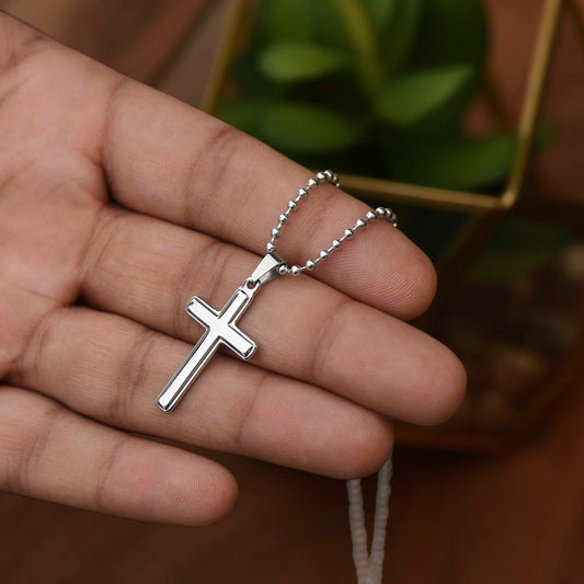 I Can Do All Things Philippians 4:13 Cross Necklace Message Card W Ball Chain Pendant
